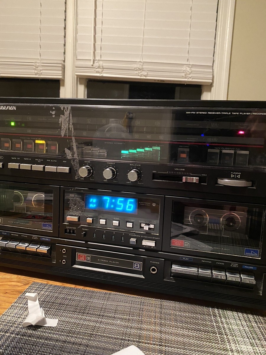 SOUNDESIGN 5994- 8 TRACK/DUAL CASSETTE/AM-FM STEREO | eBay