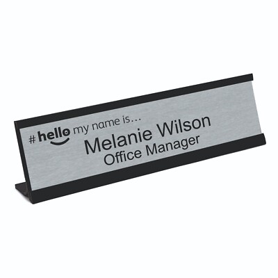 Büro Schreibtisch Schild schwarz Namensschild Halter Plakette Arbeit Büro Zuhause personalisiert -C