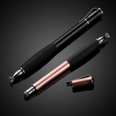 (2 in 1) Precision Dual Tip Stylus for iPad iOS Android - Rose Gold & Black