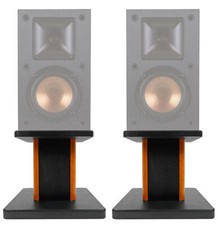 2 8 Wood Bookshelf Speaker Stands For Klipsch R-15M Bookshelf Speakers