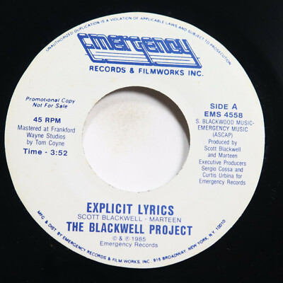 BLACKWELL PROJECT - EXPLICIT LYRICS / X-PLICIT - SOUL 45