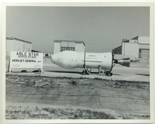 1961 Official US Air Force Photo Patrick AFB Able Star Upper Stage Aerojet Gen.