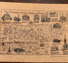 Olde Philadelphia: Historic Church Map Replica Document
