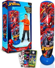 Store Spiderman Bop Bag for Kids - Bundle with Spiderman Punching Bag for Outdoo