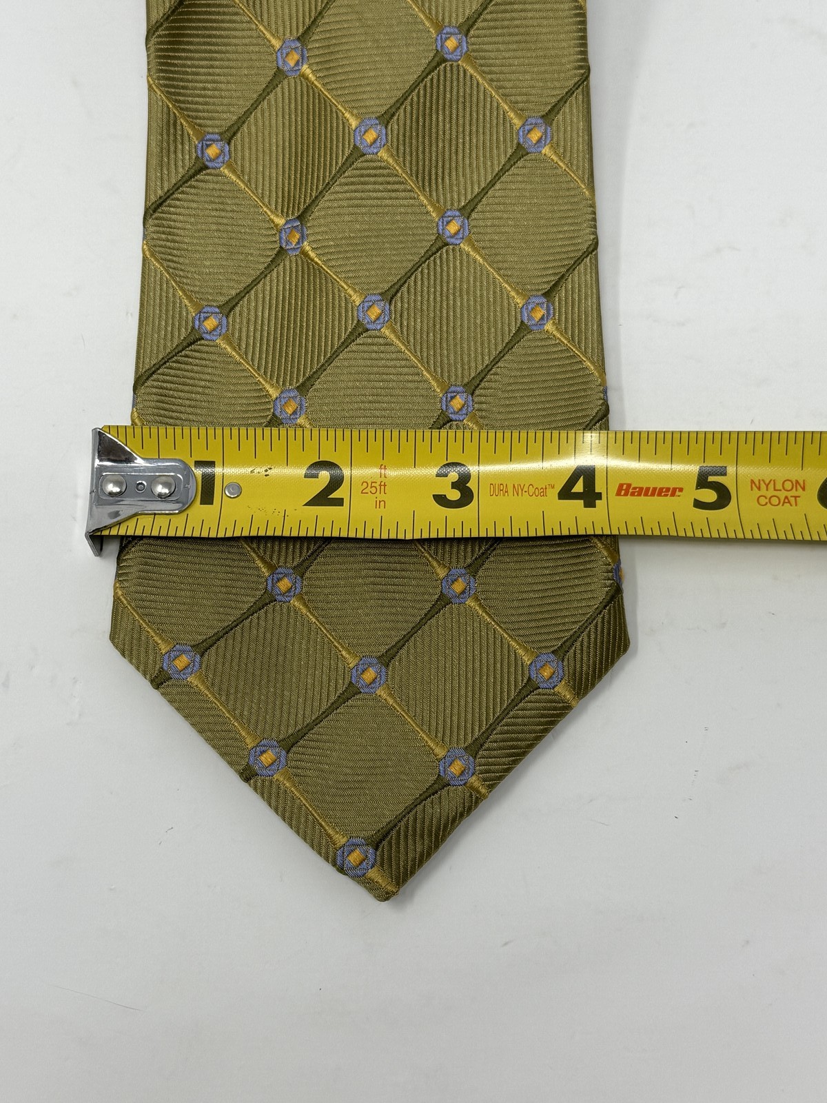 Robert Talbott Gold Blue Patterned Silk Tie Nords… - image 2