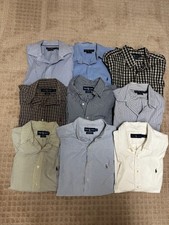 Lot Of 9 Polo Ralph Lauren Shirt Men s XL Plaid Button Down Long Sleeve