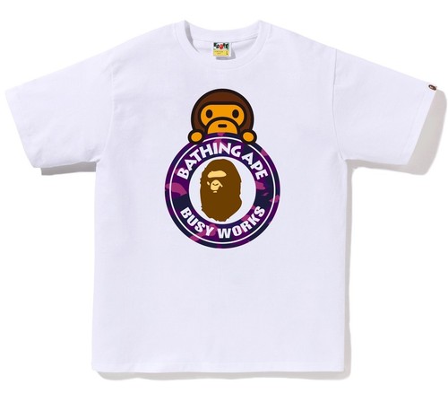 A BATHING APE Men's COLOR CAMO MILO ON BUSY WORKS TEE 2M30110007 r - Afbeelding 9 van 15