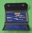 Vintage Charvoz Drafting Compass – Leather Case, Blue Velvet Interior USA  Made — photo 10