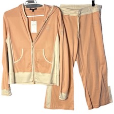 BCBG Athleisure Size XL Apricot/Stone Tracksuit NWT 100 Cotton