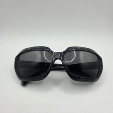 CHANEL CH 5155 1124/3C 58mm Black Gray Blue Lace Sunglasses Italy Scratched