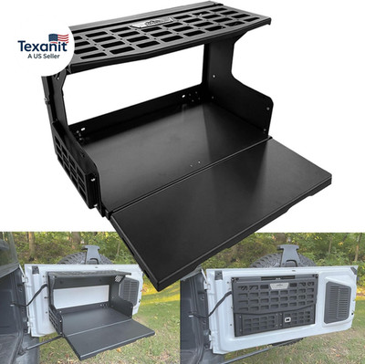Aluminum Tailgate Table for 2021-2026 Ford Bronco 2/4 Door, No-Drill Foldable Re