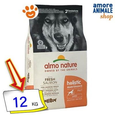 Almo nature Hund Holistic Adult Large Salmone Essen Trocken Hunde 12 KG