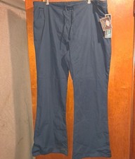 NWT Dickies Flared Scrub Pants Womens Size 2XL Tall Navy Blue Drawstring Waist