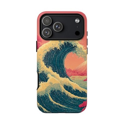 Phone Ink - iPhone | Galaxy | Pixel Case - Giant Wave Red Sunset Ocean
