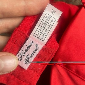 Agent Provocateur cherry red satin bra 36D Hook And Eye