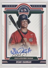 2022 Panini USA Baseball Stars & Stripes 437/499 Dean Hannah #ADP1-DH Auto 0ty4