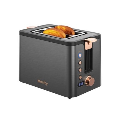 Toaster 2 Slice Stainless Steel 800W 6 Browning Settings Mecity Body Timer Rack