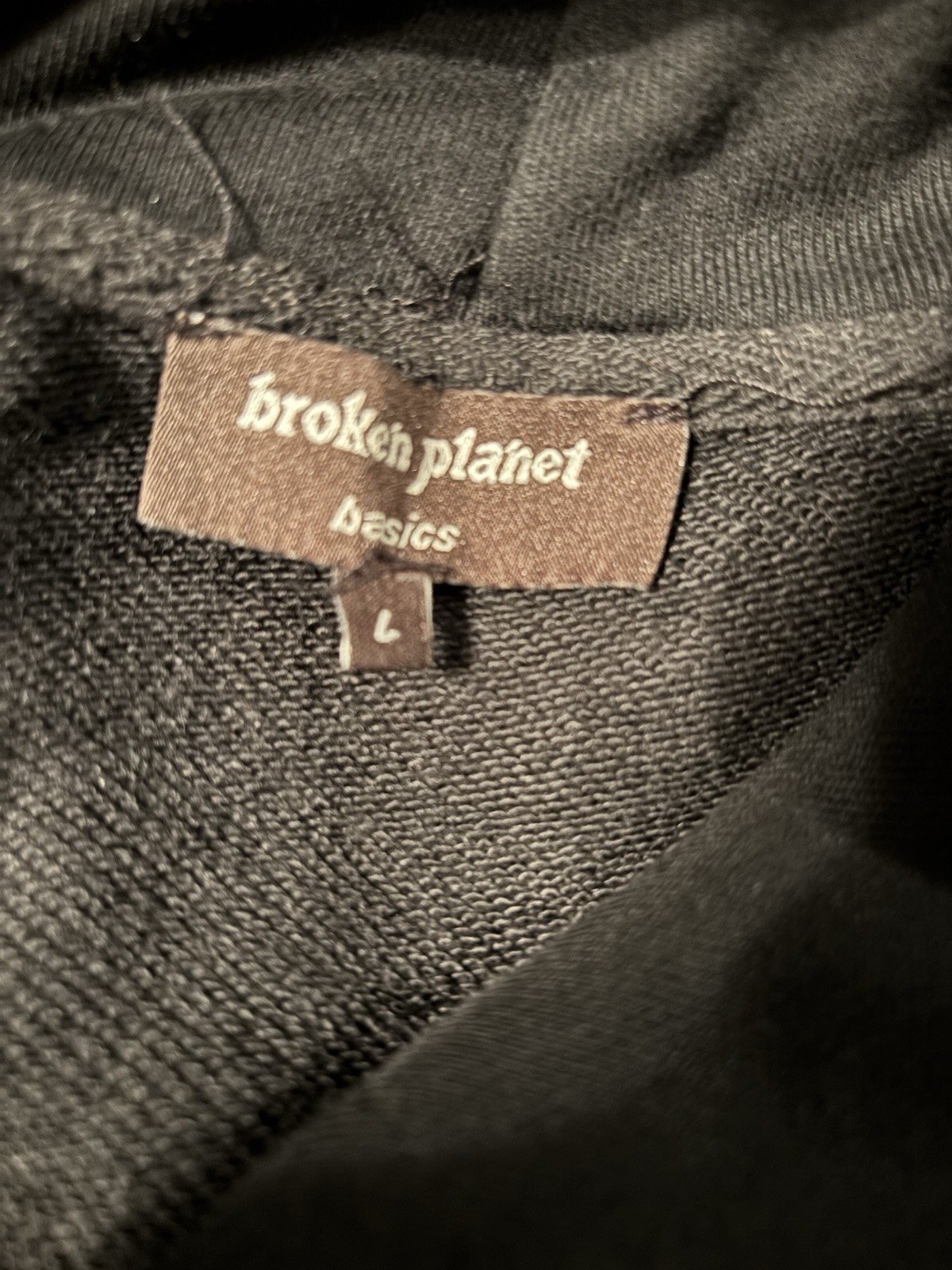 broken planet basic black hoodie - image 3