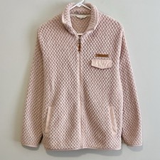 Simply Southern Women's Full Zip Sherpa Jacket Dusty Pink, Medium