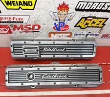 Sbc Chevy 350 V8 Edelbrock Elite Short Finned Aluminum Valve Covers 4248 Sbc Chevy 350 V8 Edelbrock Elite Short Finned Aluminum Valve Covers 4248
