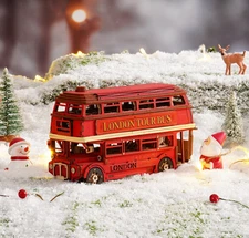 Rolife London Tour Bus Car 3D Wooden Puzzle Model Building Toy Teens Xmas Gifts
