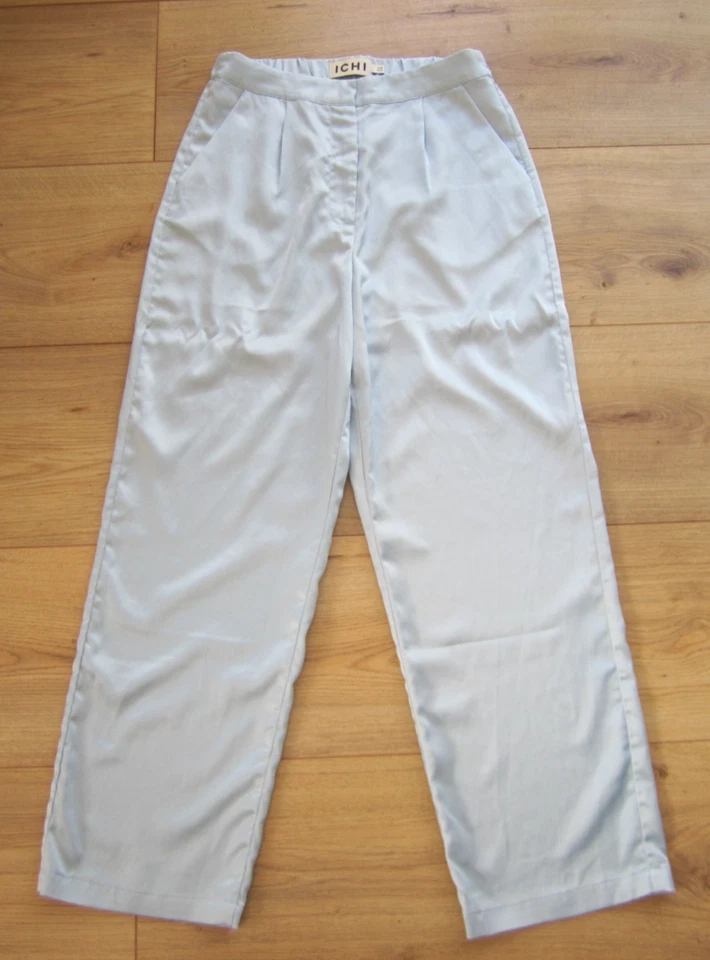 ICHI Damen Satin Hosenanzug Leicht Hellblau Größe 34 - Bild 3 von 4
