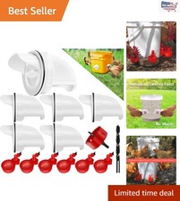 Gravity-Fed Chicken Feeder  Waterer Set - Save Feed with Weather Protection