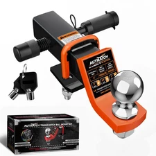 Trailer Hitch Ball Mount with 2 Inch Hitch Ball - Fits 2" Receiver with Hitch