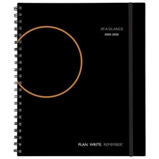 AT A GLANCE Academic Planner 2025-2026 Spiral Bound Weekly Monthly Organizer ...