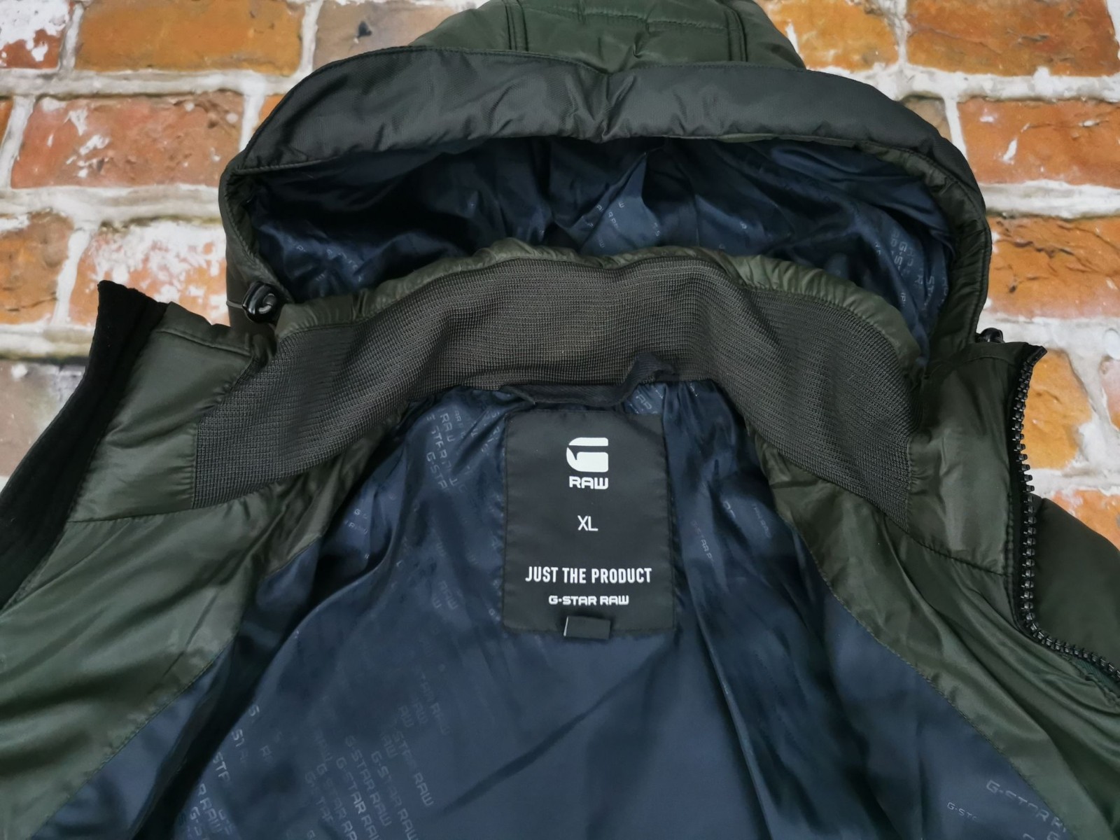 G-Star RAW Vintage Whistler Padded Hooded Jacket Green XL - New image 9
