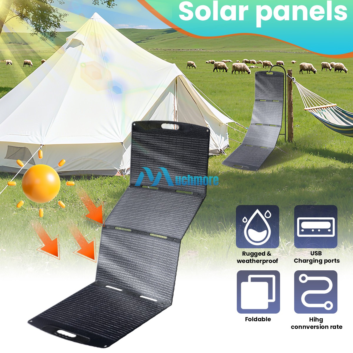 200 Watt Solar Panel Kit Foldable Monocrystalline For Off-Grid Power Generator. Available Now for $152.69