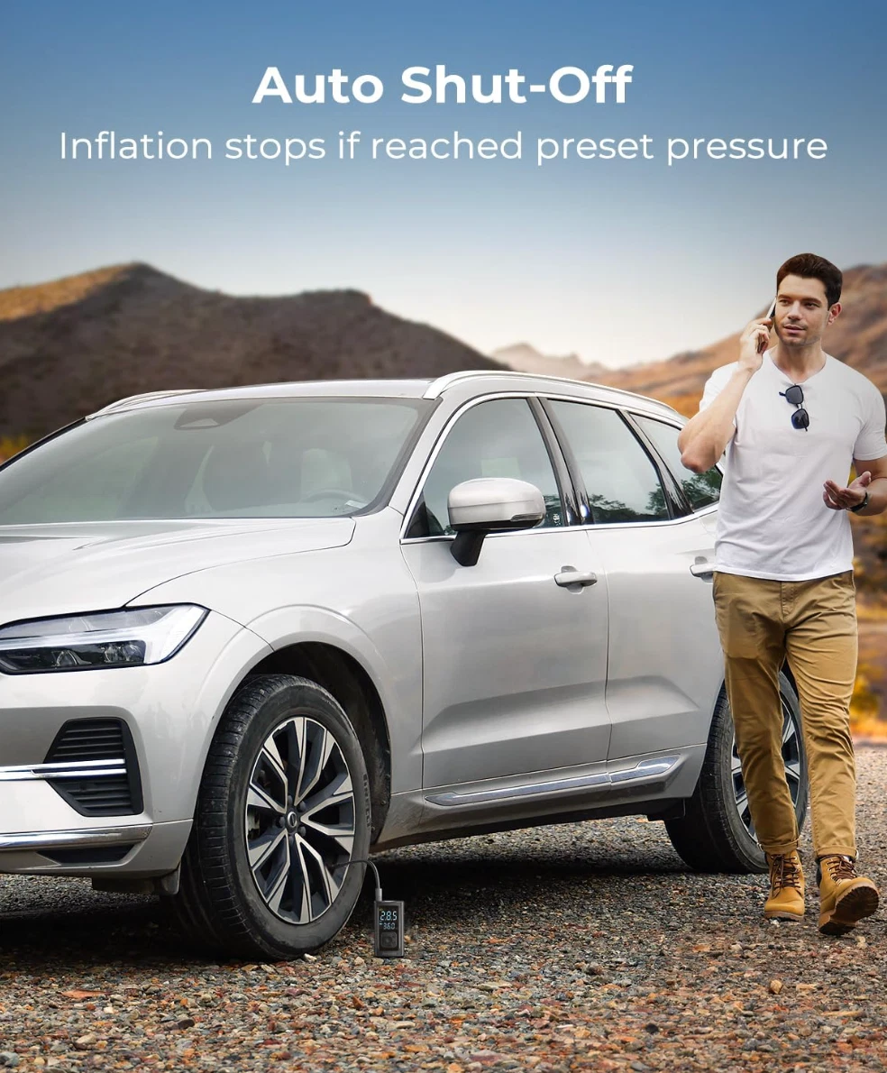 Syncwire tire inflator side packaging view