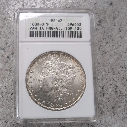 1880-O Morgan Silver Dollar VAM-1A Hangnail MS62 Top 100 Undergrade?
