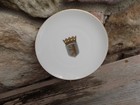 Vintage KPM German Berlin Bear Crest 7.5" Plate W/ Gold Rim Trim Edge — photo 2