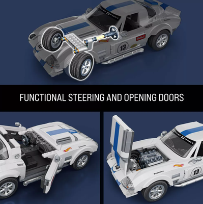 Mattel Brick Shop Hot Wheels Corvette Grand Sport Building Toy Kit