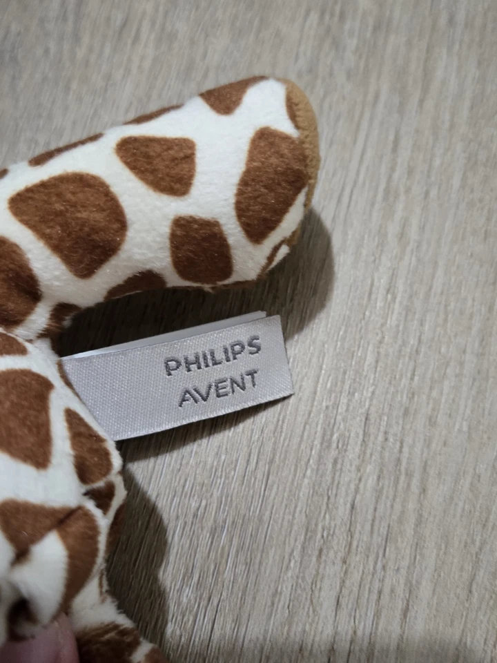 "Soporte para chupete AVENT jirafa peluche clip Lovey acurrucarse 8""" Foto 3 de 4