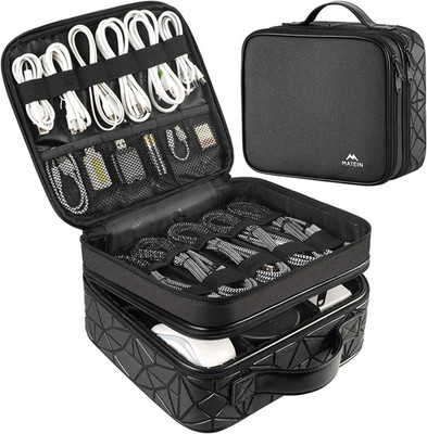 Cable Organizer Bag, Waterproof Travel Electronic Storage, Shockproof Portable D