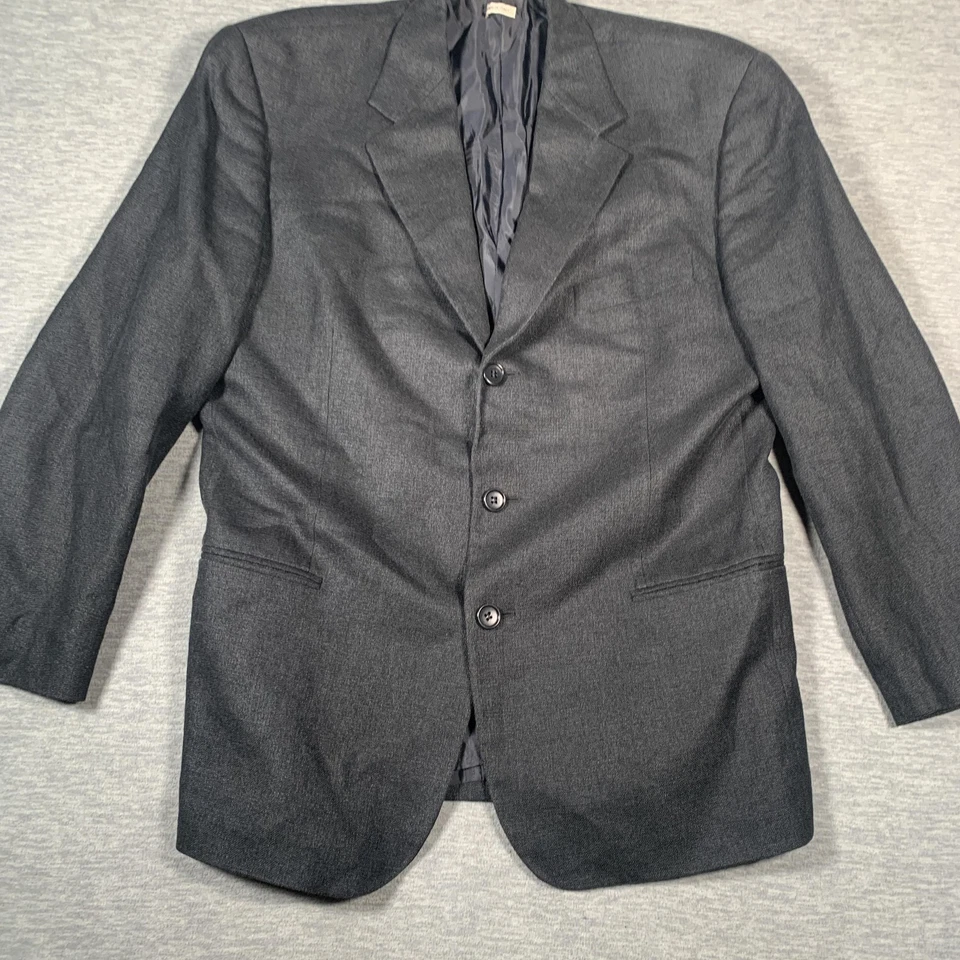 Vestimenta Blazer Sport Coat Mens 42R Charcoal Linen Silk Wool Made in Italy - Image 3 of 4