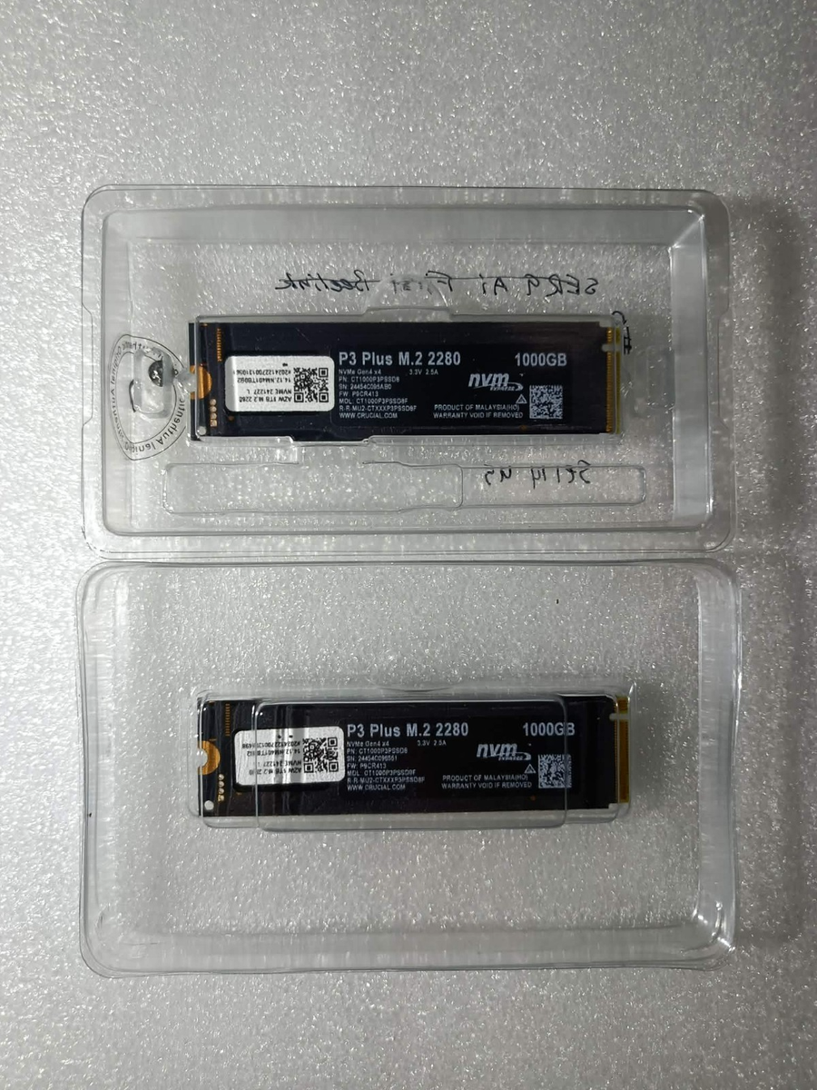 Crucial P3 Plus 1TB NVMe M.2 SSD PCIe Gen4 x4 2280 (CT1000P3PSSD8