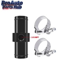 Aluminum Alloy Inline Radiator Hose Temperature Sensor Adapter 3/8 NPT Black