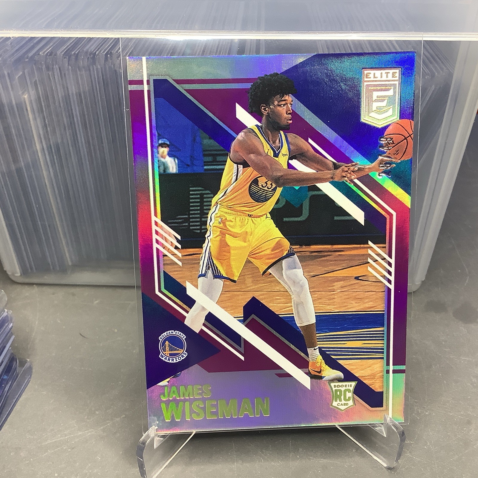 2020-21 Donruss Elite Rookies Purple 21/49 James Wiseman #104 Rookie RC 5l1