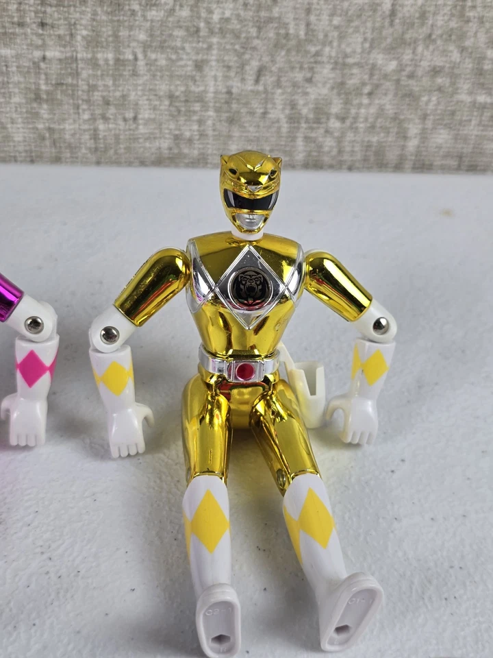 De colección 1995 Power Rangers Película Bandai Metálica 6 Figuras con Accesorios LEER Foto 4 de 4