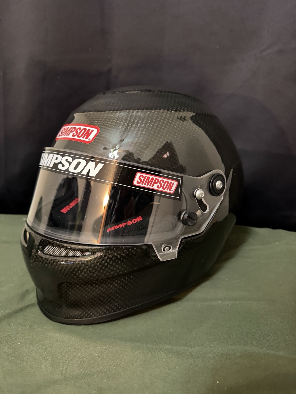 Simpson Venator Carbon Fiber SA2020 HANS Ready Helmet Size Small