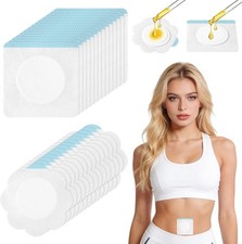 60 Pcs Castor Oil Patches, 2 Styles Disposable Cotton Castor Oil Pack Wrap Self-