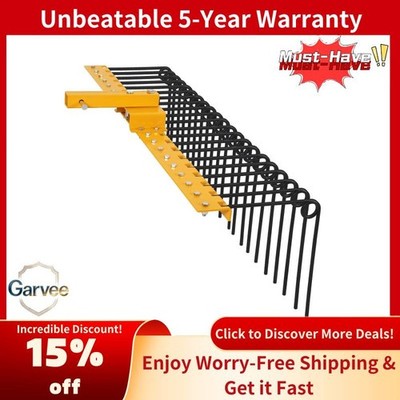Pine Straw Landscape Rake 48 Inch Tractor Lawn ATV UTV 2 Inch Receiver
