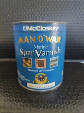 MCCLOSKEY Man O' War Marine Spar Varnish 7507 Semi- Gloss 98% Full Read (: