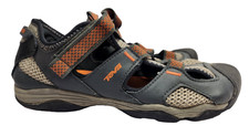 Teva Gray Orange Closed Toe Boys Fisherman Hiking Sandals Size 7