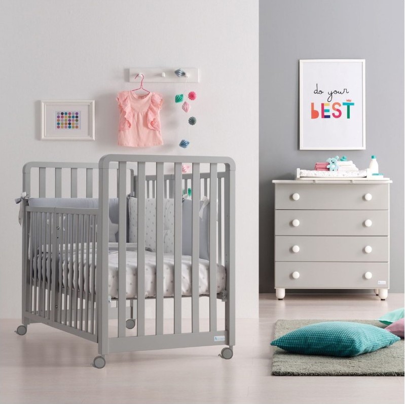 Azzurra Design Lettino Culla Neonato Evolutiva Piumone Glam Gri. Grigio Glam 1×9