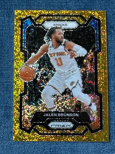 2023-24 Prizm Jalen Brunson Gold Sparkle 24/24 last on print New York Knicks #9