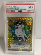 2023 Panini Mosaic - Showtime Signatures Ahmad Gardner #SS-ASG Gold Prizm 1/10
